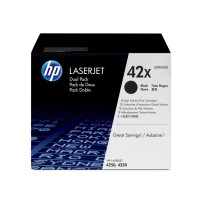 Produktbild för HP 42X - 2-pack - Lång livslängd - svart - original - LaserJet - tonerkassett (Q5942XD)