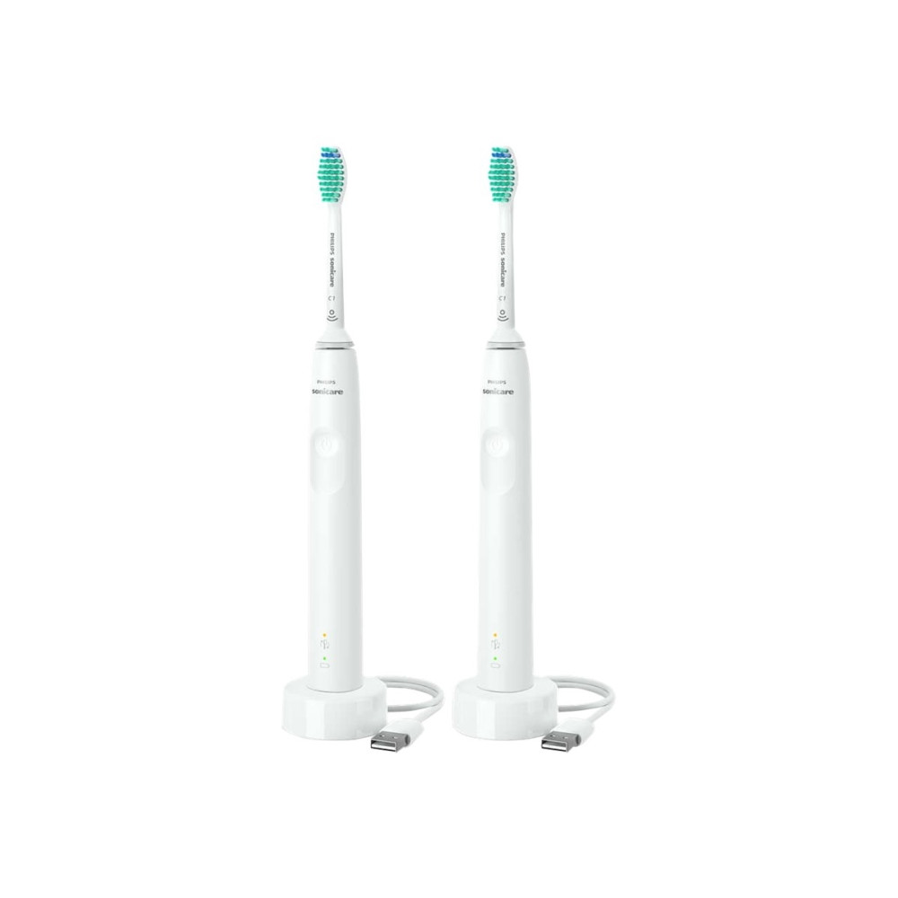 Produktbild för Philips 3100 Series HX3675 - tandborstuppsättning - vit