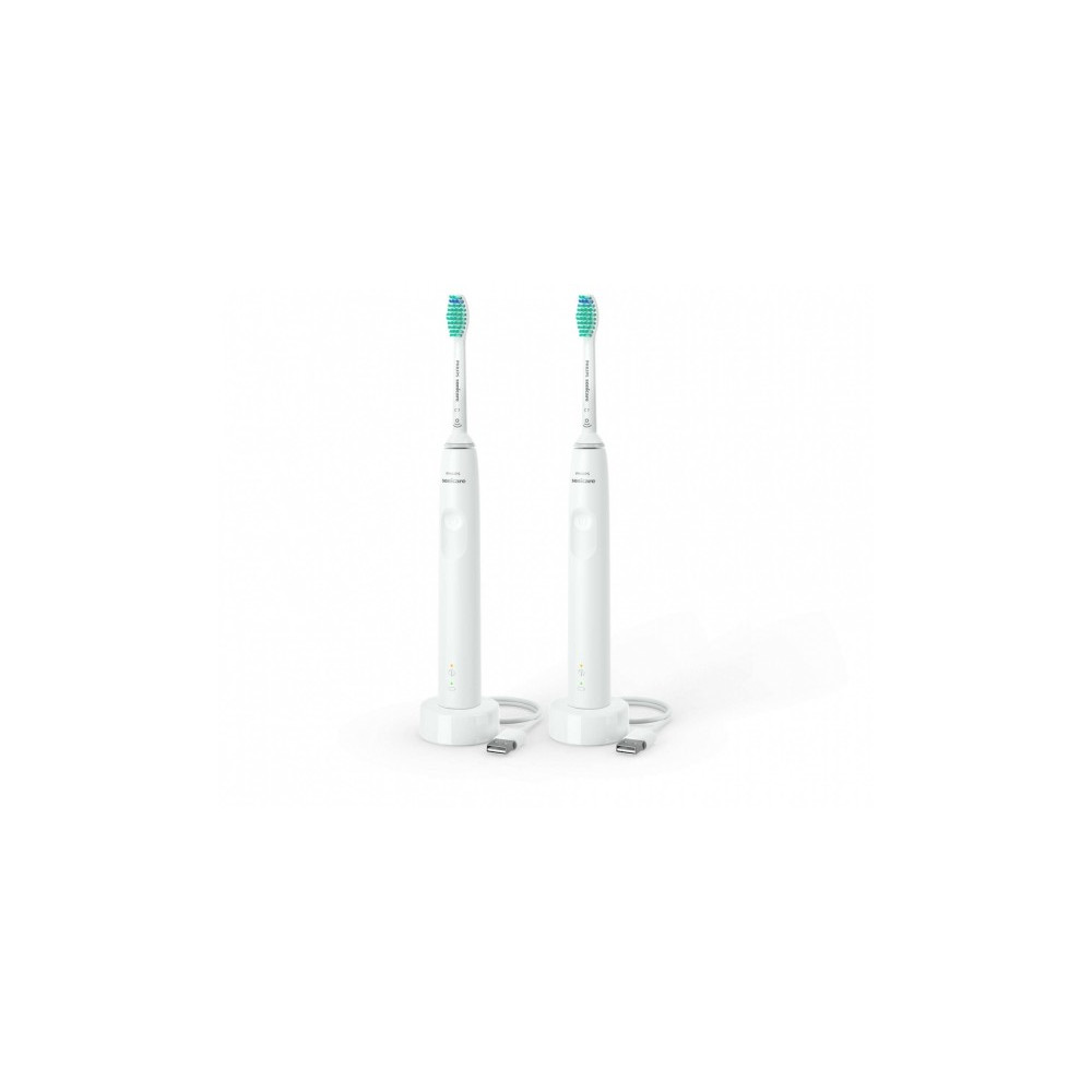 Produktbild för Philips 3100 Series HX3675 - tandborstuppsättning - vit