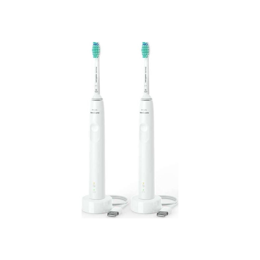 Produktbild för Philips 3100 Series HX3675 - tandborstuppsättning - vit