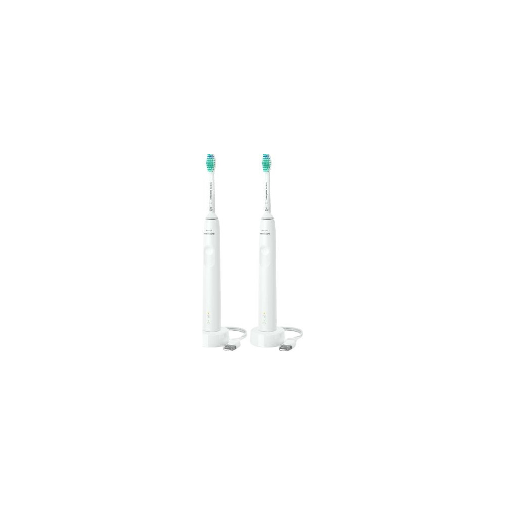 Produktbild för Philips 3100 Series HX3675 - tandborstuppsättning - vit