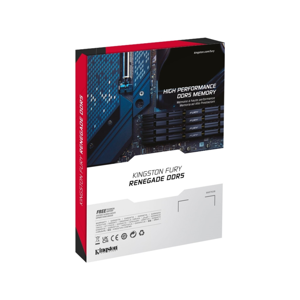 Produktbild för Kingston FURY Renegade Silver - DDR5 - sats - 32 GB: 2 x 16 GB - DIMM 288-pin / PC5-51200 - ej buffrad
