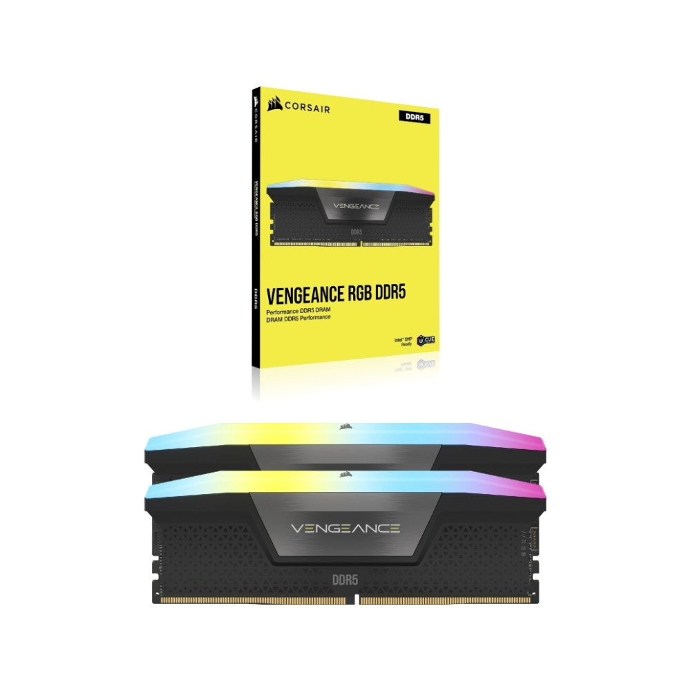Produktbild för CORSAIR Vengeance RGB - DDR5 - sats - 16 GB: 2 x 8 GB - DIMM 288-pin - 2600 MHz / PC5-48000 - ej buffrad