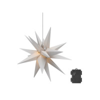Produktbild för goobay - hängande dekorationslampa - LED - 0.27 W - varmt vitt ljus - 3000 K - christmas star 3D - vit