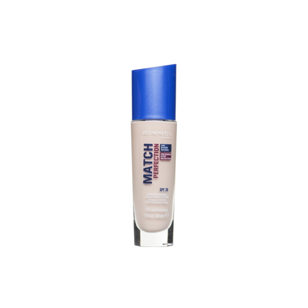 Produktbild för Rimmel Match Perfection Foundation, Light Porcelain 10- Cool...