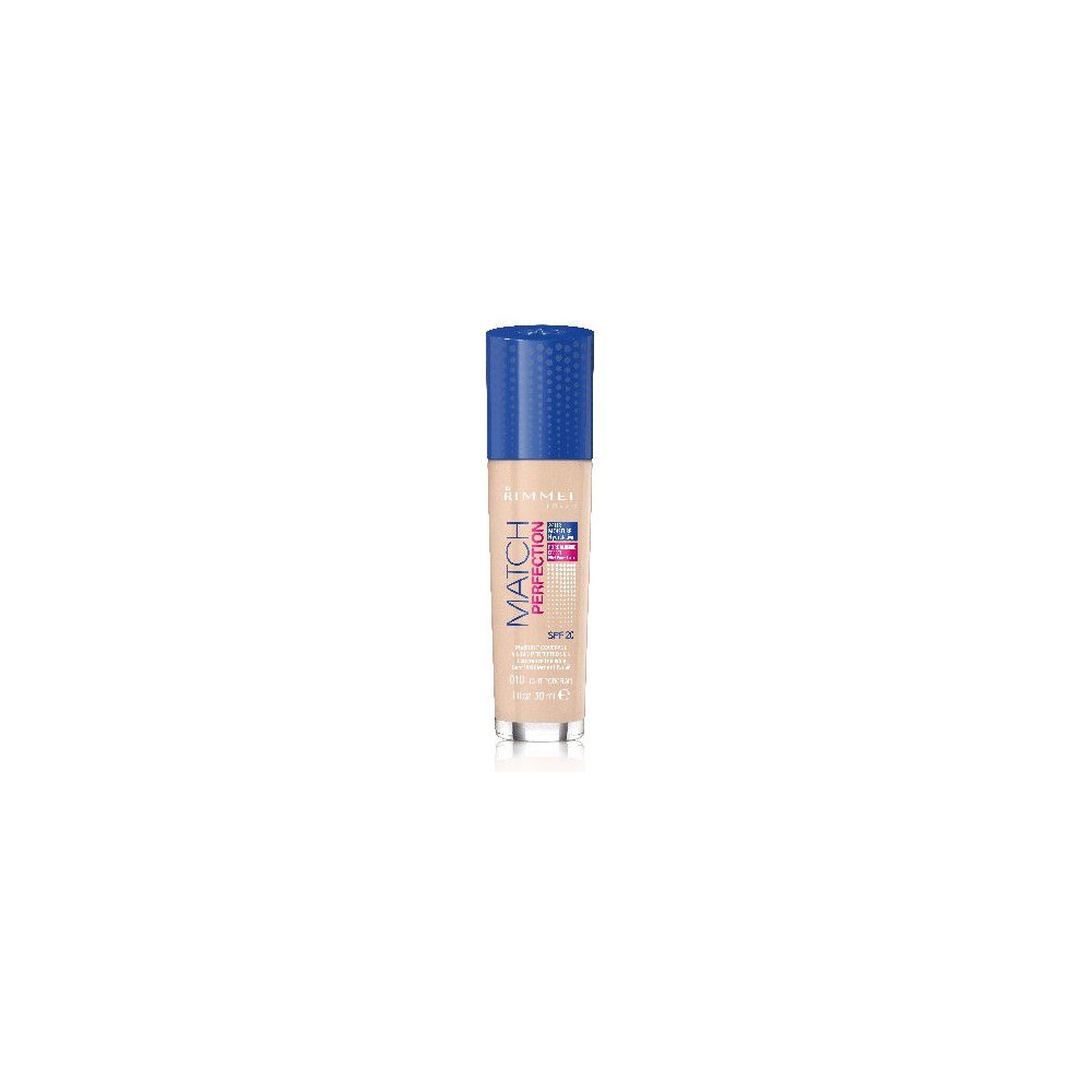 Produktbild för Rimmel Match Perfection Foundation, Light Porcelain 10- Cool...