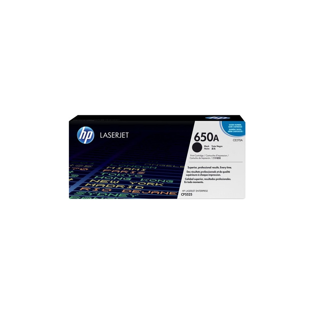Produktbild för HP 650A - svart - original - LaserJet - tonerkassett (CE270A)