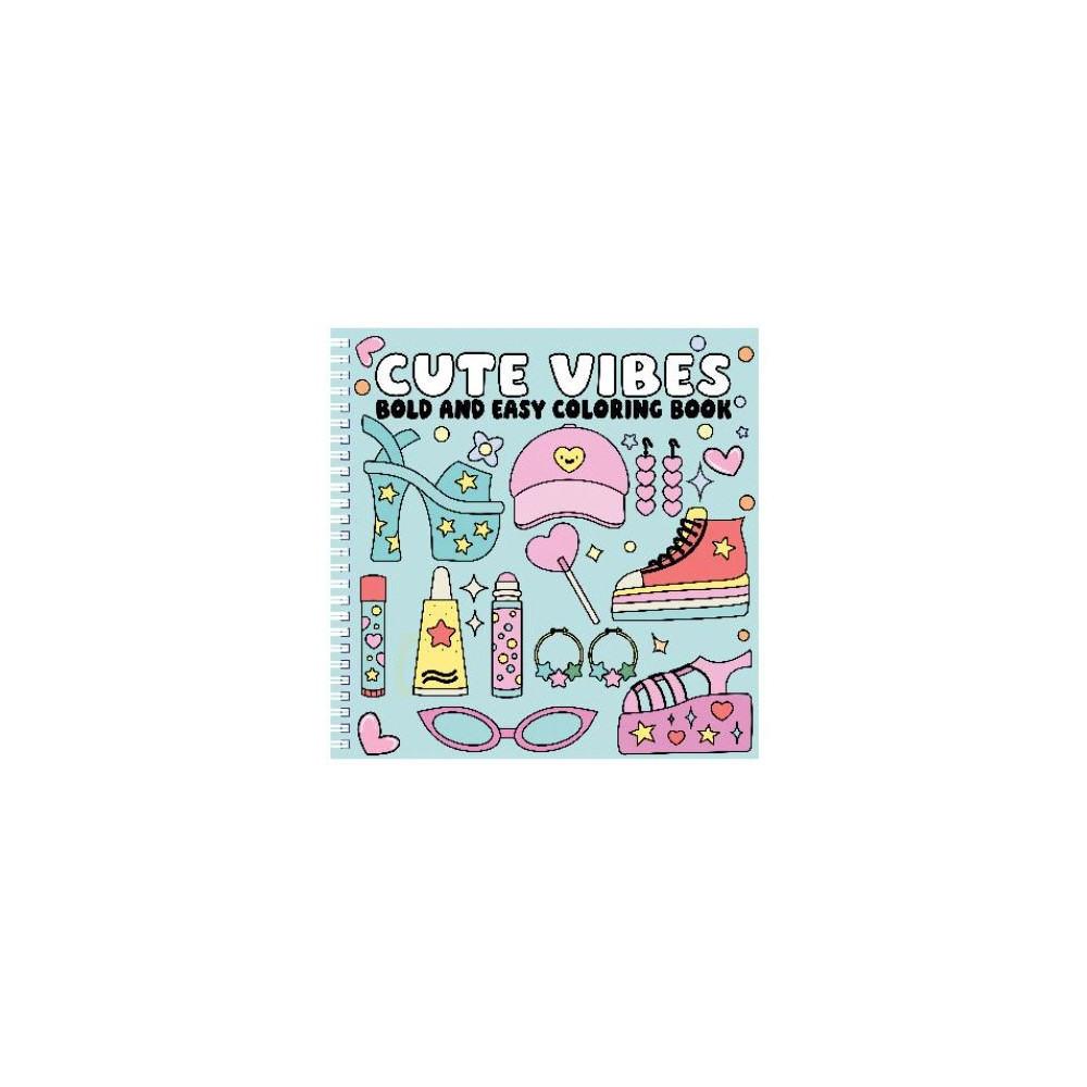 Produktbild för Cute Vibes Bold and Easy Coloring Book (häftad, eng)
