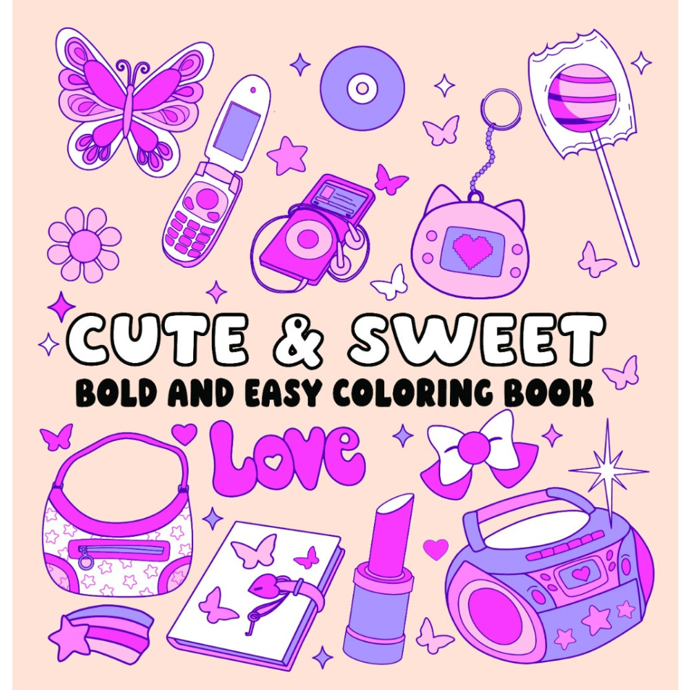 Produktbild för Cute and Sweet Bold and Easy Coloring Book (häftad, eng)