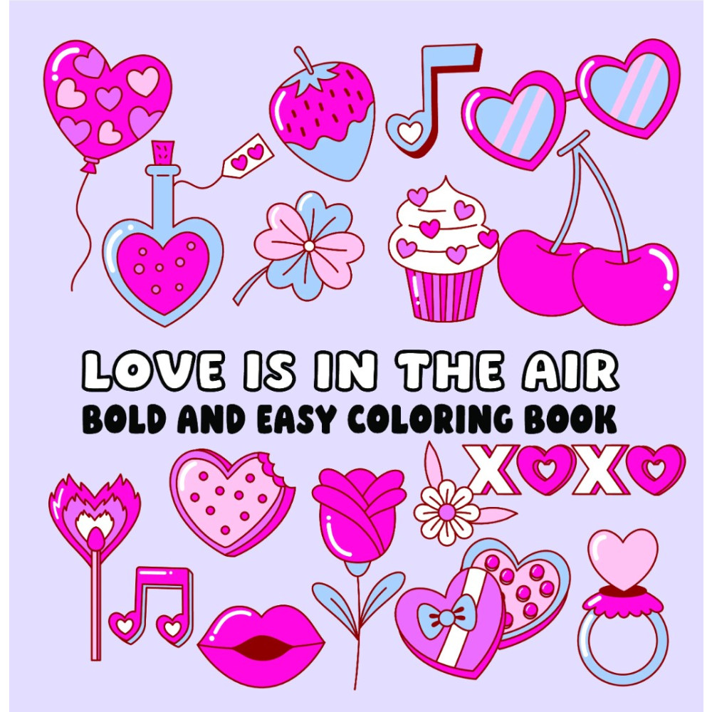 Produktbild för Love is in the Air Bold and Easy Coloring Book (häftad, eng)