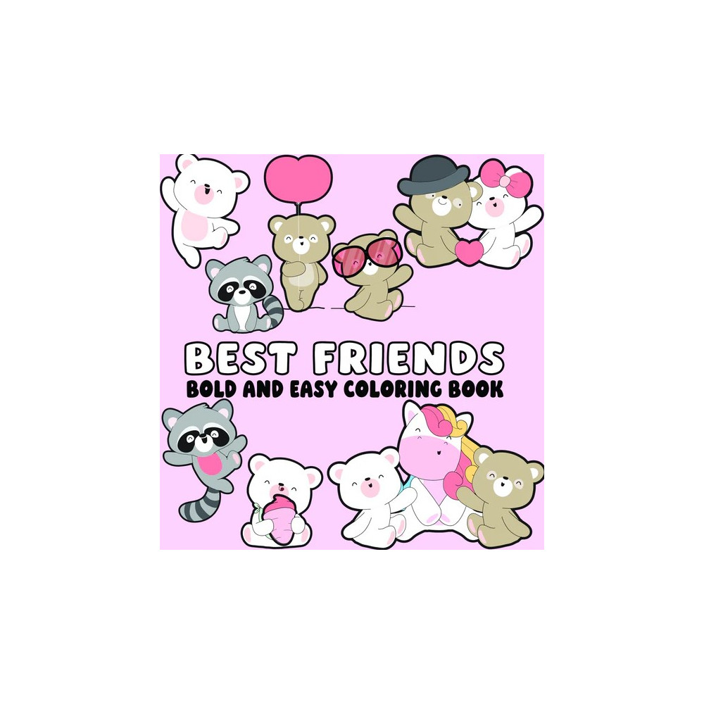 Produktbild för Best Friends Bold and Easy Coloring Book (häftad, eng)