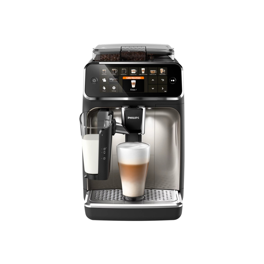 Produktbild för Philips 5400 series EP5447 - automatisk kaffekokare med mjölkskummare - 15 bar - svart