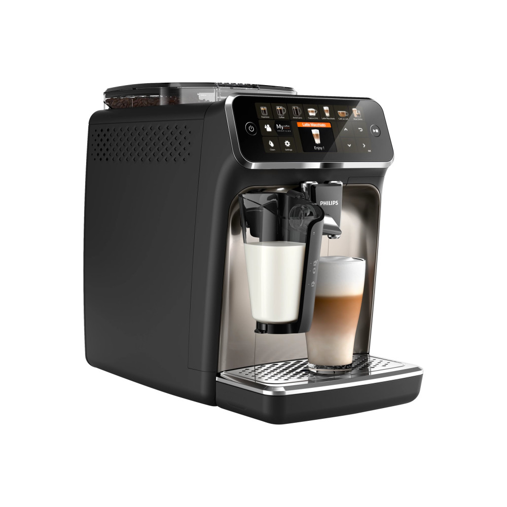 Produktbild för Philips 5400 series EP5447 - automatisk kaffekokare med mjölkskummare - 15 bar - svart