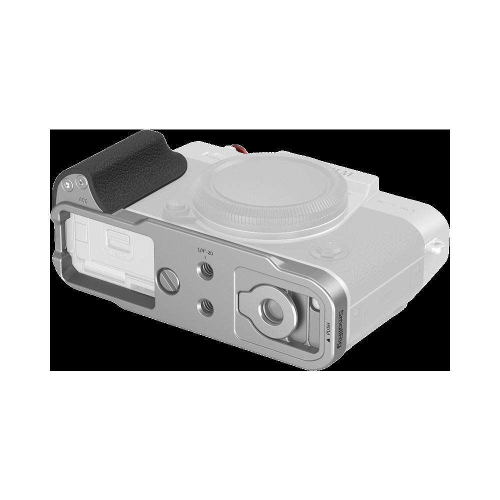 Produktbild för SmallRig 5664 L-Shaped Mount Plate with Silicone Handle for FUJIFILM X-T30 / T30 II / T30 III Silver