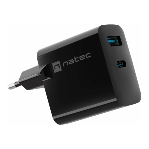 NATEC Natec Ribera strömadapter - GaN - USB, USB-C - 45 watt