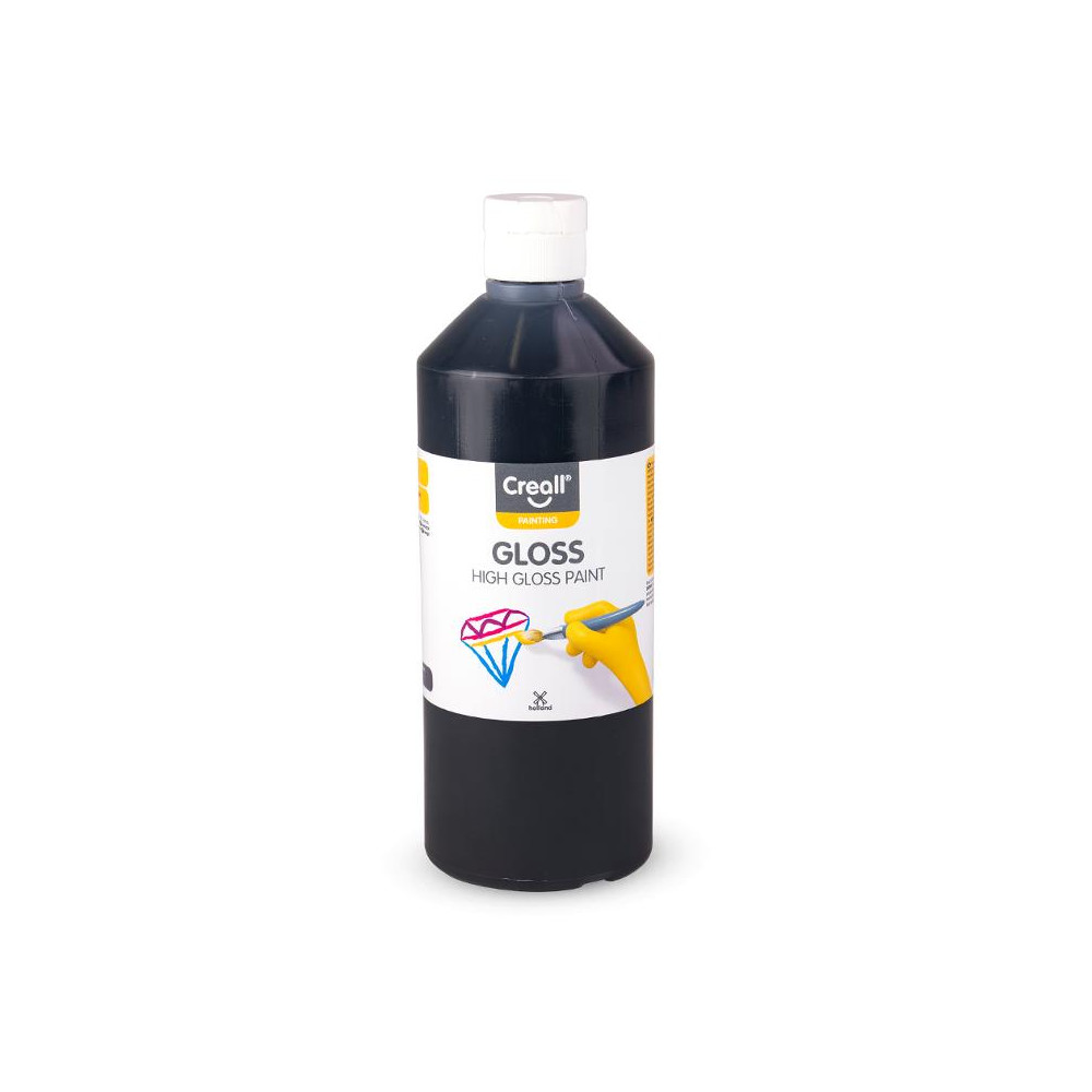 Produktbild för Glansfärg CREALL Gloss 500ml svart