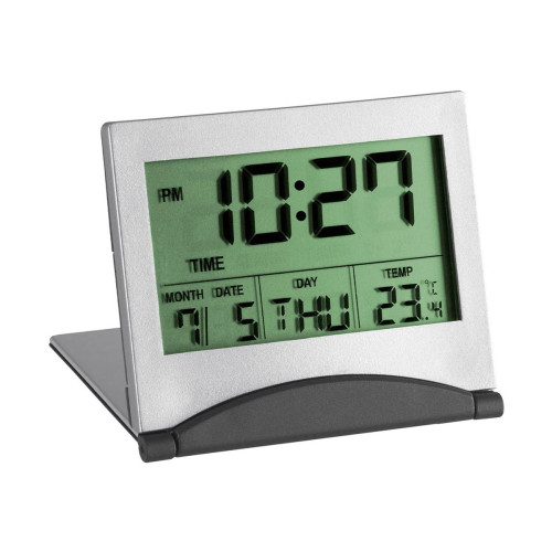 TFA Dostmann TFA - väckarklocka - elektronisk - skrivbord - silver