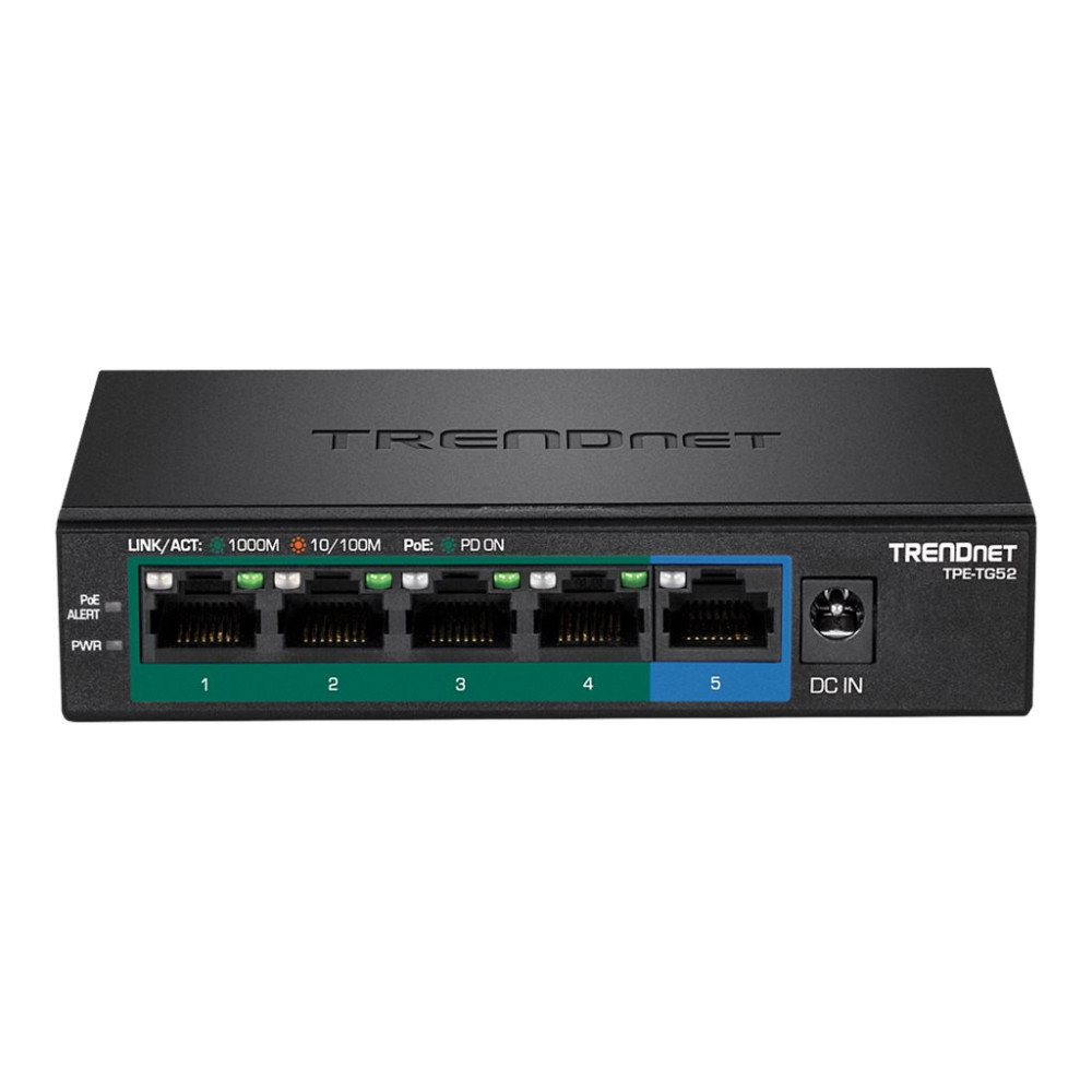 Produktbild för TRENDnet TPE TG52 - switch - 5 portar - TAA-kompatibel