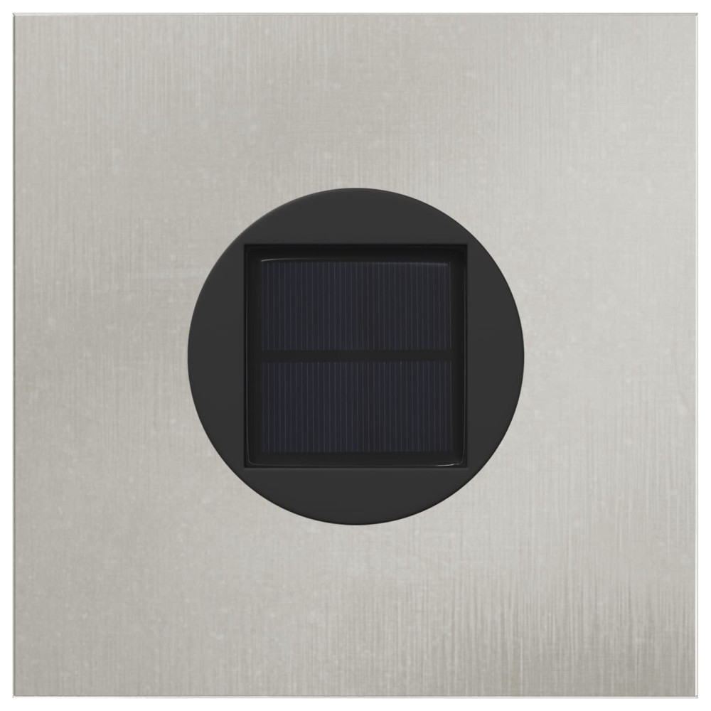 Produktbild för Solar LED Stig Ljus 2 pcs Silver Rostfritt stål