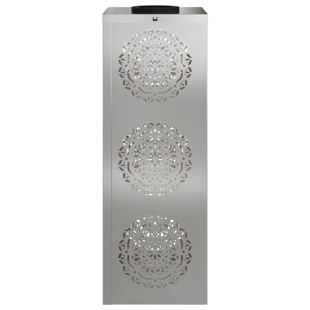 Produktbild för Solar LED Stig Ljus 2 pcs Silver Rostfritt stål