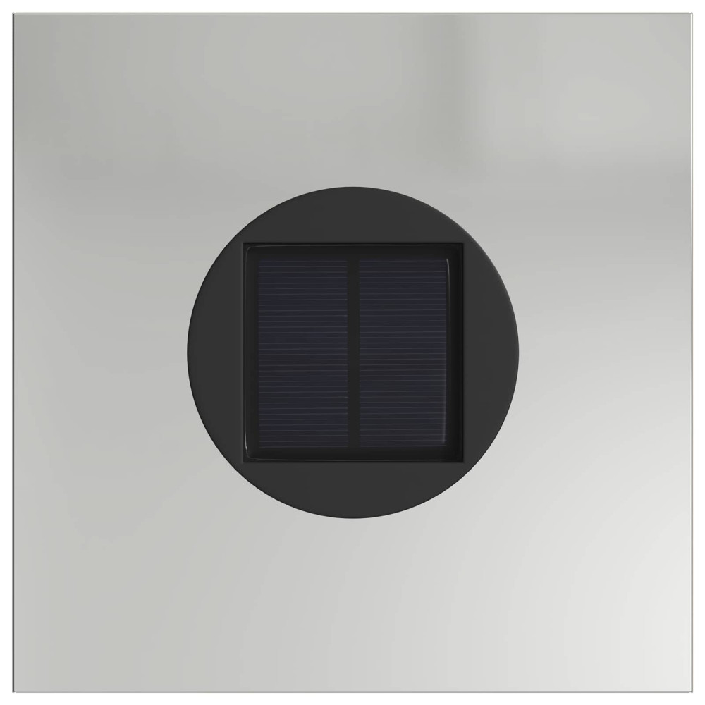 Produktbild för Solar LED Stig Ljus 2 pcs Silver Galvaniserat stål