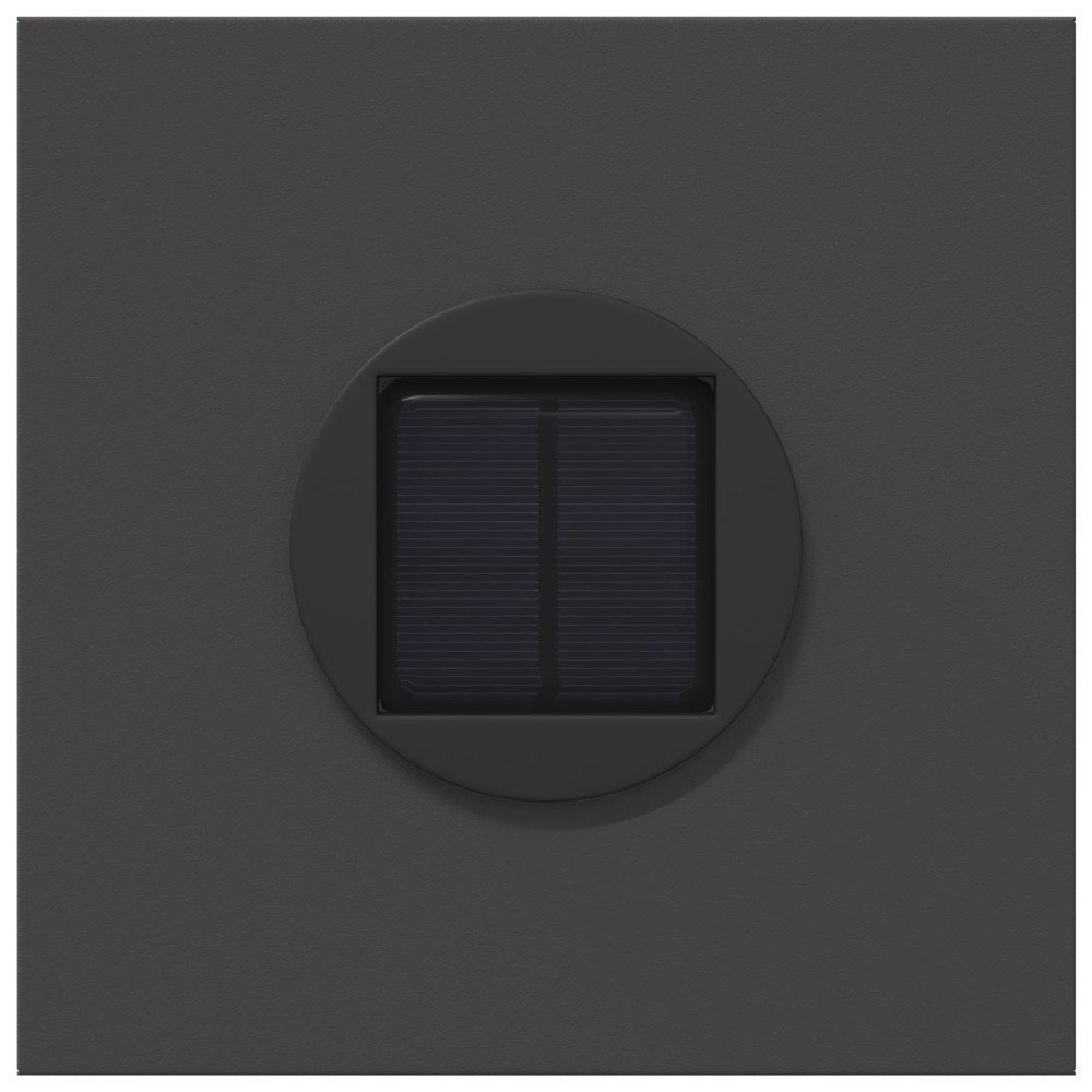 Produktbild för Solar LED Stig Ljus 2 pcs Svart Kallvalsat stål