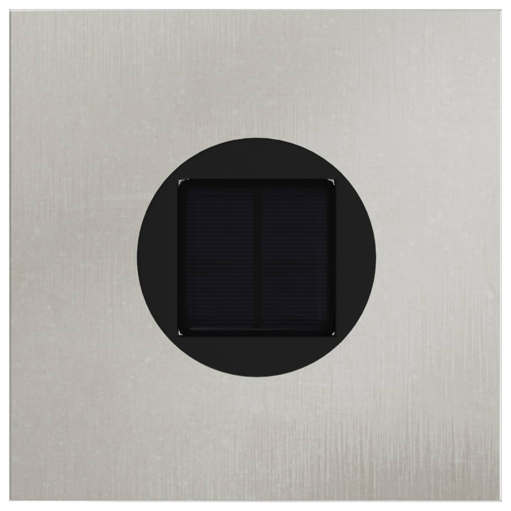 Produktbild för Solar LED Stig Ljus 2 pcs Silver Rostfritt stål