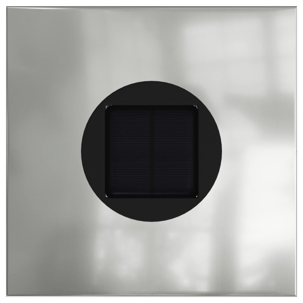 Produktbild för Solar LED Stig Ljus 2 pcs Silver Galvaniserat stål
