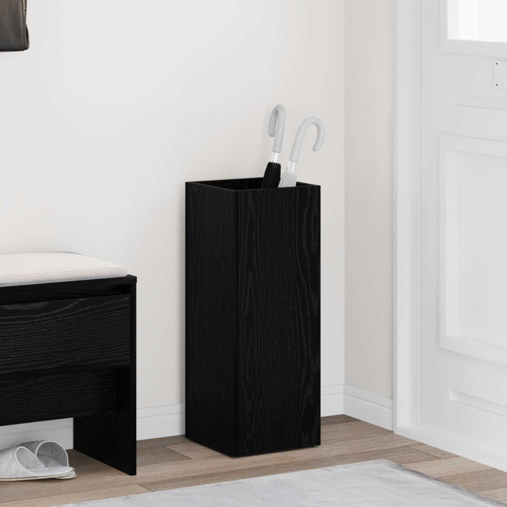 Produktbild för Förvaringskrok & Ställ med lagring Svart Ek 25 x 24,5 x 64 cm