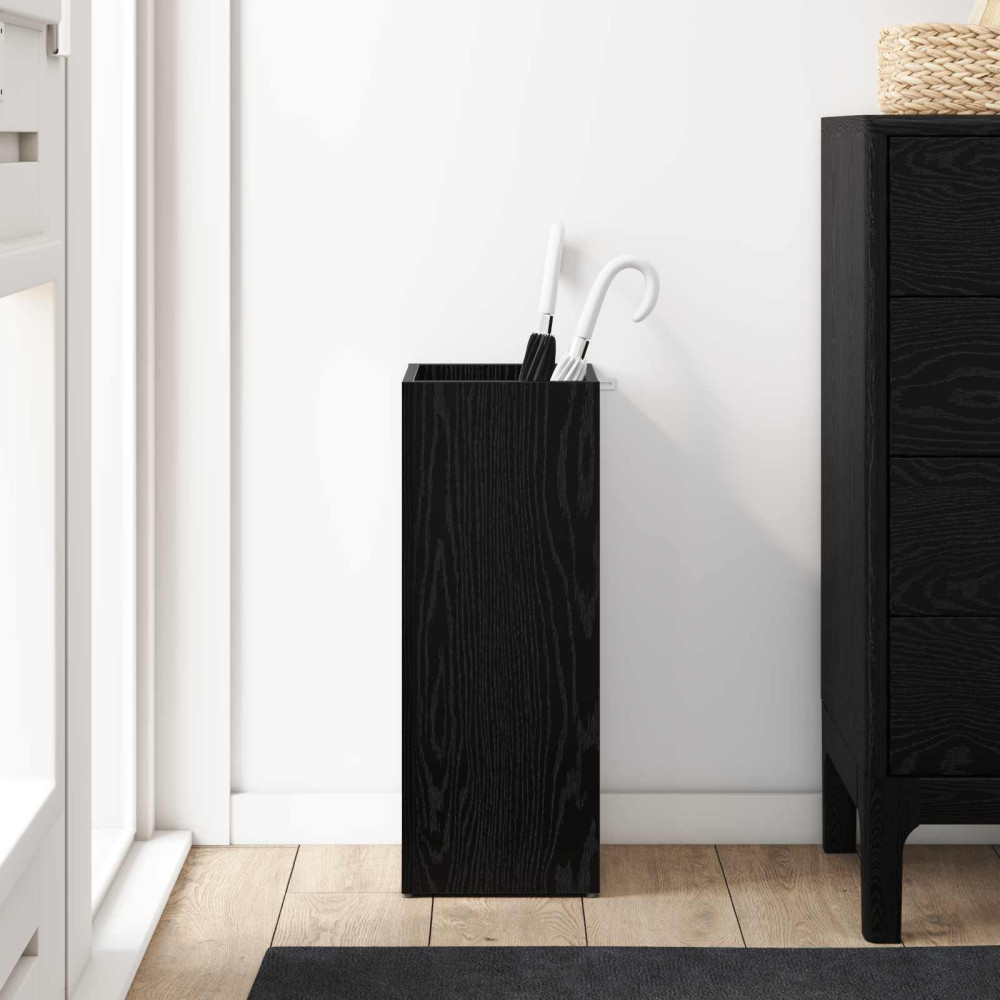 Produktbild för Förvaringskrok & Ställ med lagring Svart Ek 25 x 24,5 x 64 cm