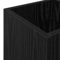 Produktbild för Förvaringskrok & Ställ med lagring Svart Ek 25 x 24,5 x 64 cm