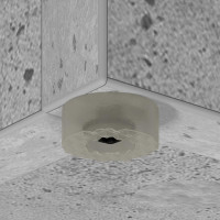 Produktbild för Förvaringskrok & Ställ med lagring Betonggrå 25 x 24,5 x 64 cm