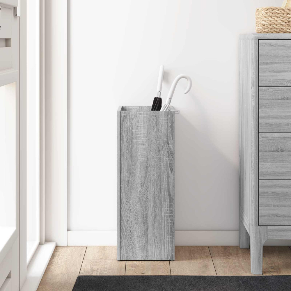 Produktbild för Förvaringskrok & Ställ med lagring Grå Sonoma 25 x 24,5 x 64 cm