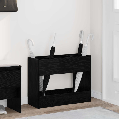 vidaXL Förvaringskrok & Ställ Svart Ek 65 x 24 x 50 cm Konstruerat trä
