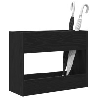 Produktbild för Förvaringskrok & Ställ Svart Ek 65 x 24 x 50 cm Konstruerat trä