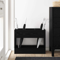 Produktbild för Förvaringskrok & Ställ Svart Ek 65 x 24 x 50 cm Konstruerat trä