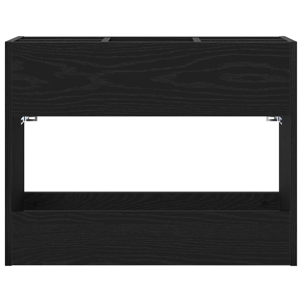 Produktbild för Förvaringskrok & Ställ Svart Ek 65 x 24 x 50 cm Konstruerat trä