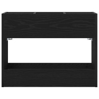 Produktbild för Förvaringskrok & Ställ Svart Ek 65 x 24 x 50 cm Konstruerat trä