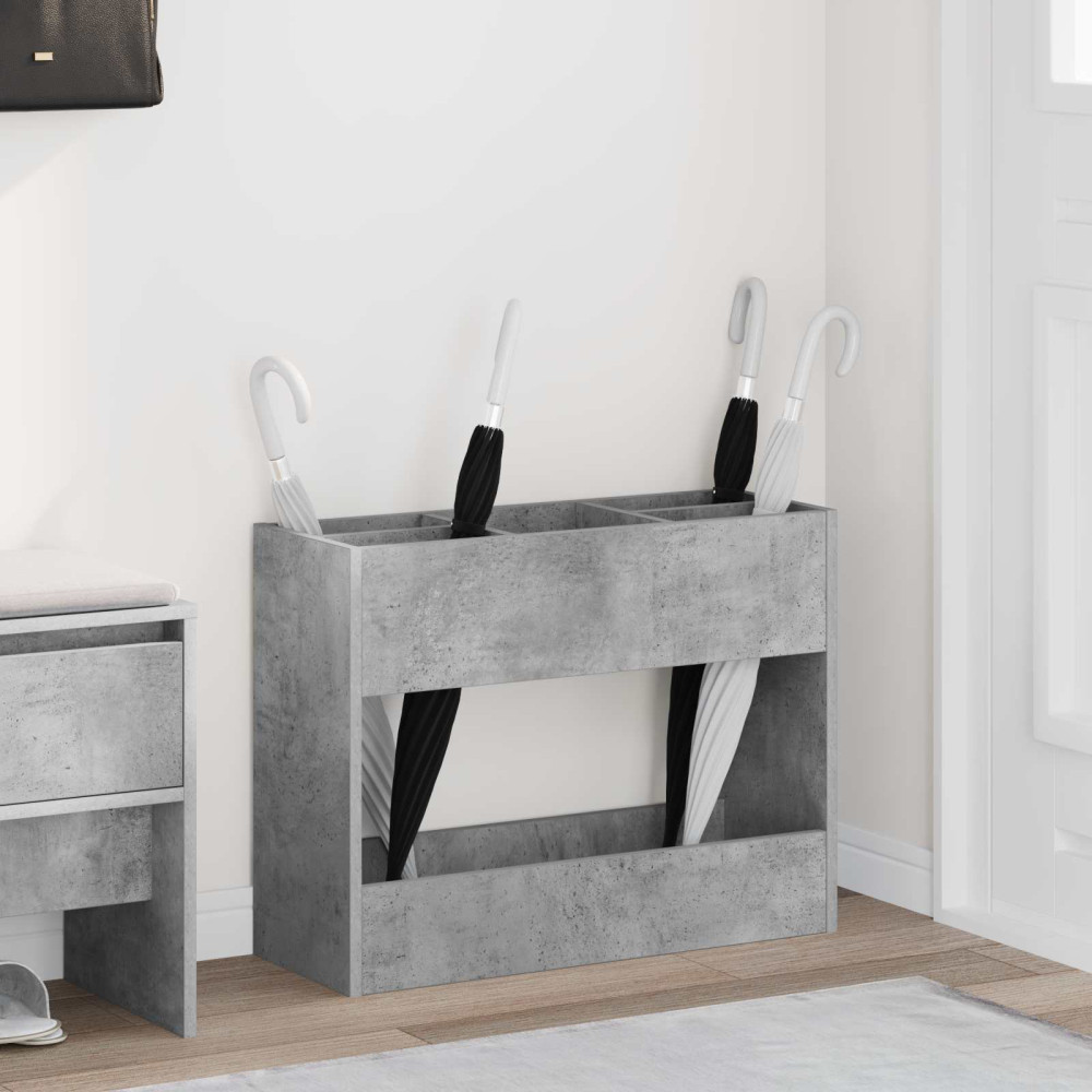 Produktbild för Förvaringskrok & Ställ med lagring Betonggrå 65 x 24 x 50 cm