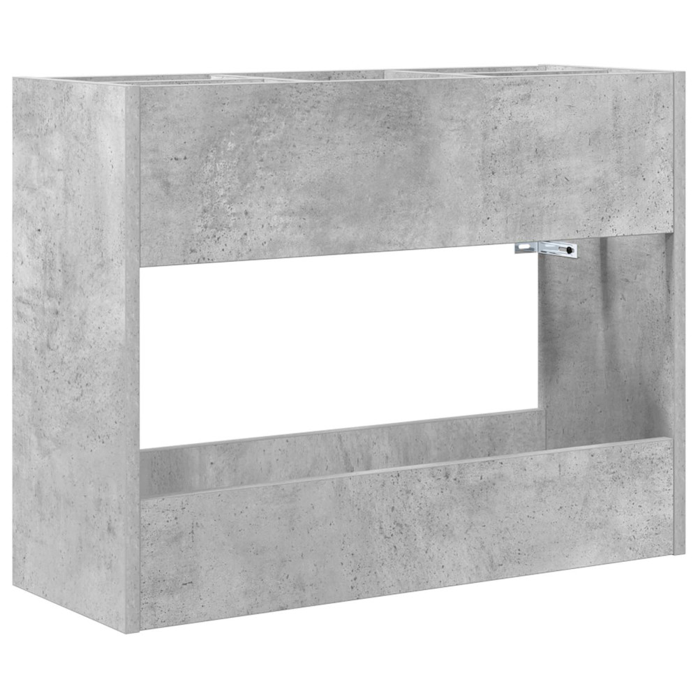 Produktbild för Förvaringskrok & Ställ med lagring Betonggrå 65 x 24 x 50 cm