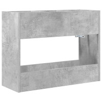 Produktbild för Förvaringskrok & Ställ med lagring Betonggrå 65 x 24 x 50 cm