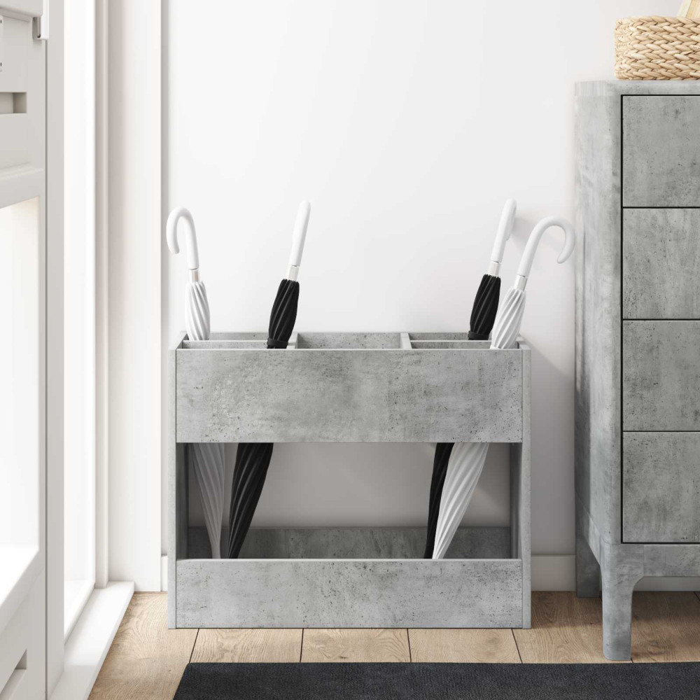 Produktbild för Förvaringskrok & Ställ med lagring Betonggrå 65 x 24 x 50 cm