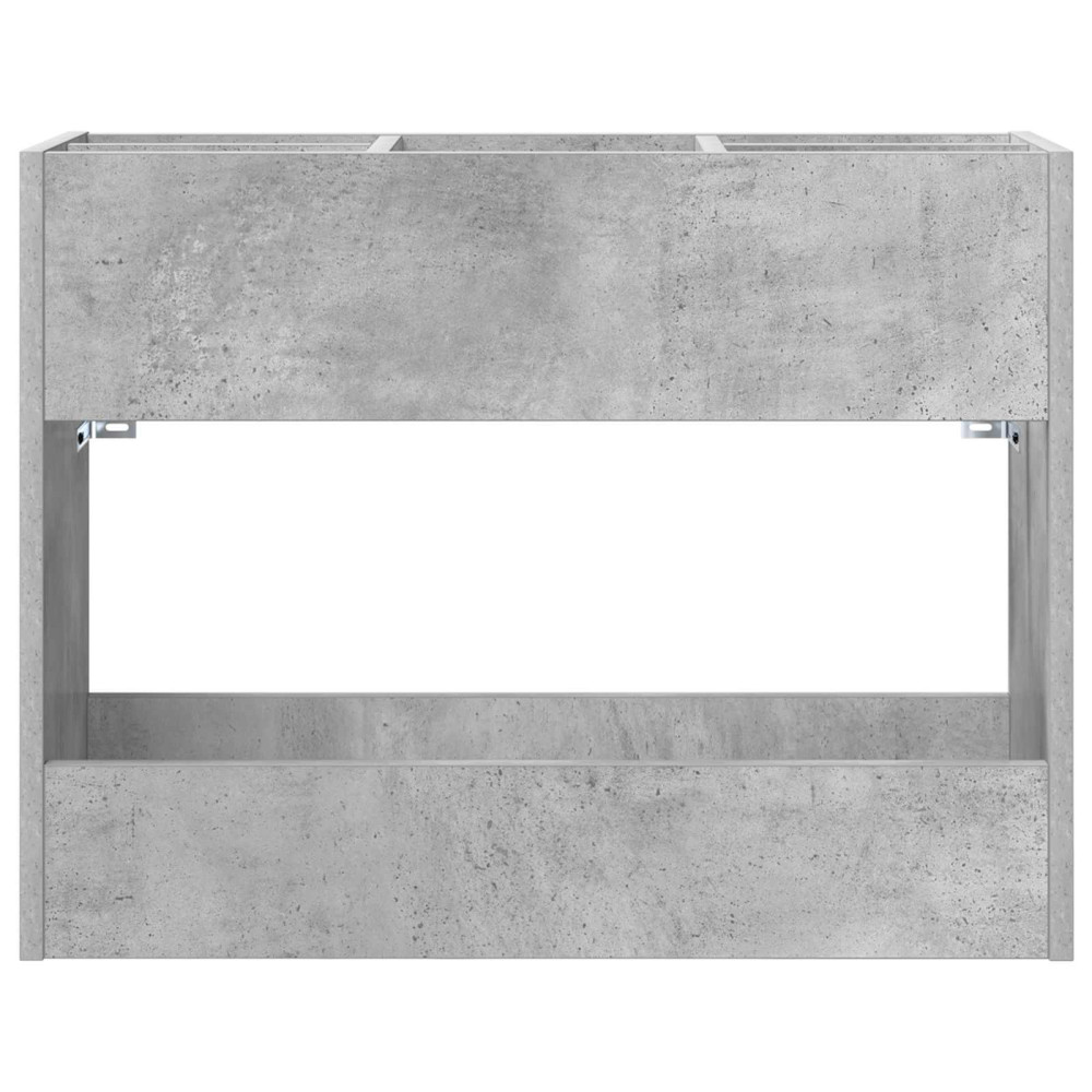 Produktbild för Förvaringskrok & Ställ med lagring Betonggrå 65 x 24 x 50 cm