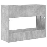 Produktbild för Förvaringskrok & Ställ med lagring Betonggrå 65 x 24 x 50 cm