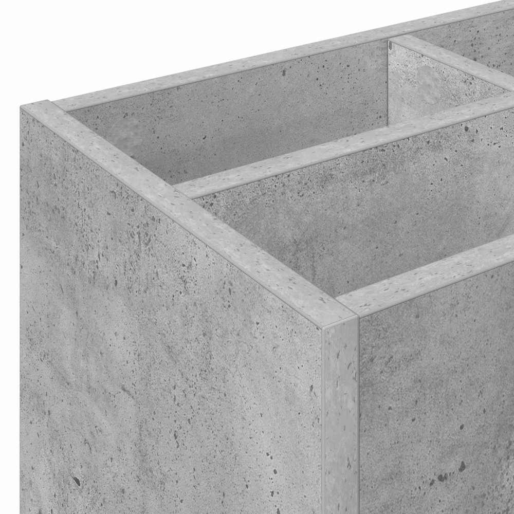 Produktbild för Förvaringskrok & Ställ med lagring Betonggrå 65 x 24 x 50 cm