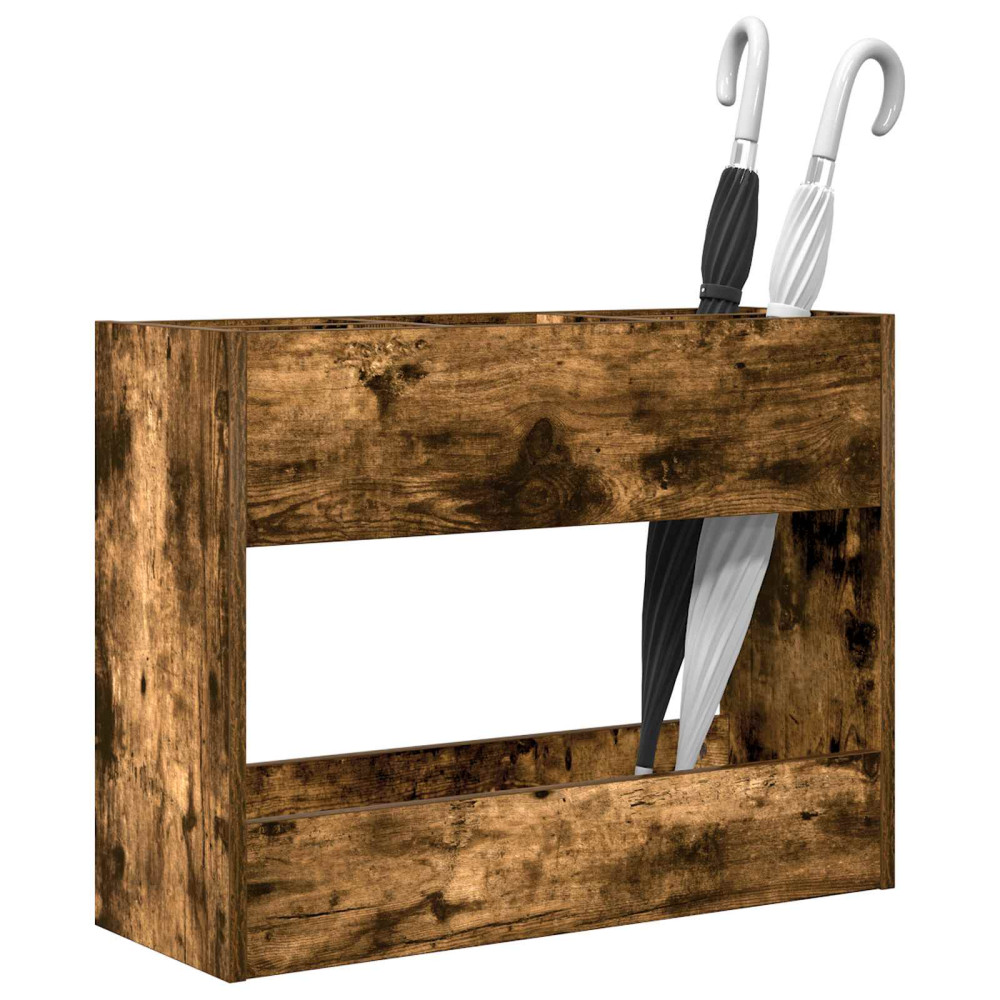 Produktbild för Förvaringskrok & Ställ Rökt ek 65 x 24 x 50 cm Konstruerat trä