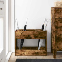 Produktbild för Förvaringskrok & Ställ Rökt ek 65 x 24 x 50 cm Konstruerat trä
