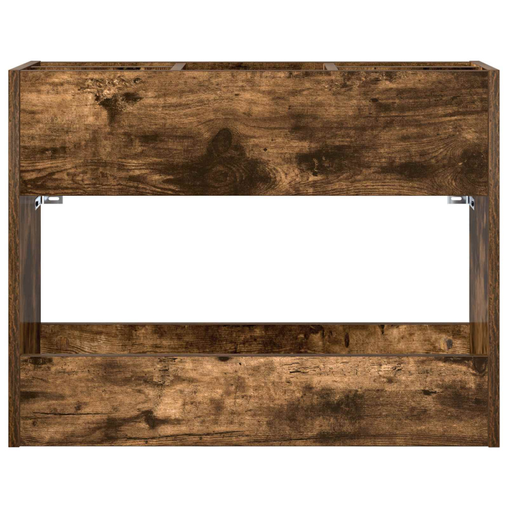 Produktbild för Förvaringskrok & Ställ Rökt ek 65 x 24 x 50 cm Konstruerat trä