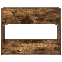 Produktbild för Förvaringskrok & Ställ Rökt ek 65 x 24 x 50 cm Konstruerat trä