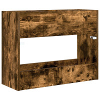 Produktbild för Förvaringskrok & Ställ Rökt ek 65 x 24 x 50 cm Konstruerat trä